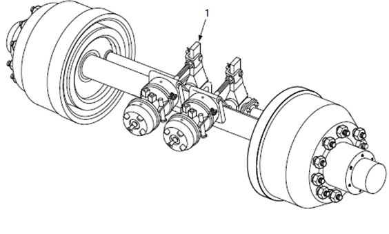 Rear axle assembly shown as Item 1 in Fig 7 of TM 9-2330-339-23P